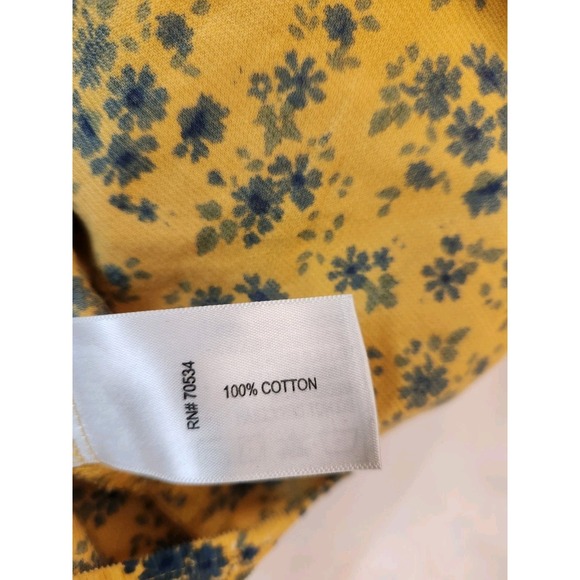 Orvis Women Yellow Floral Button-Up Corduroy Shirt Size M Casual Rugged Outdoor - Picture 12 of 13